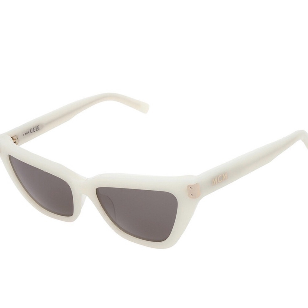 🤍 MCM Shiny White Butterfly Sunglasses – NWT includes crossbody bag